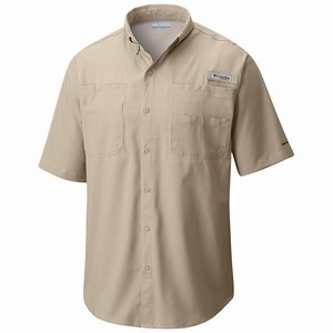 Columbia PFG Tamiami™ II Shortärmad Skjorta Herr Khaki (QGFYK4359)